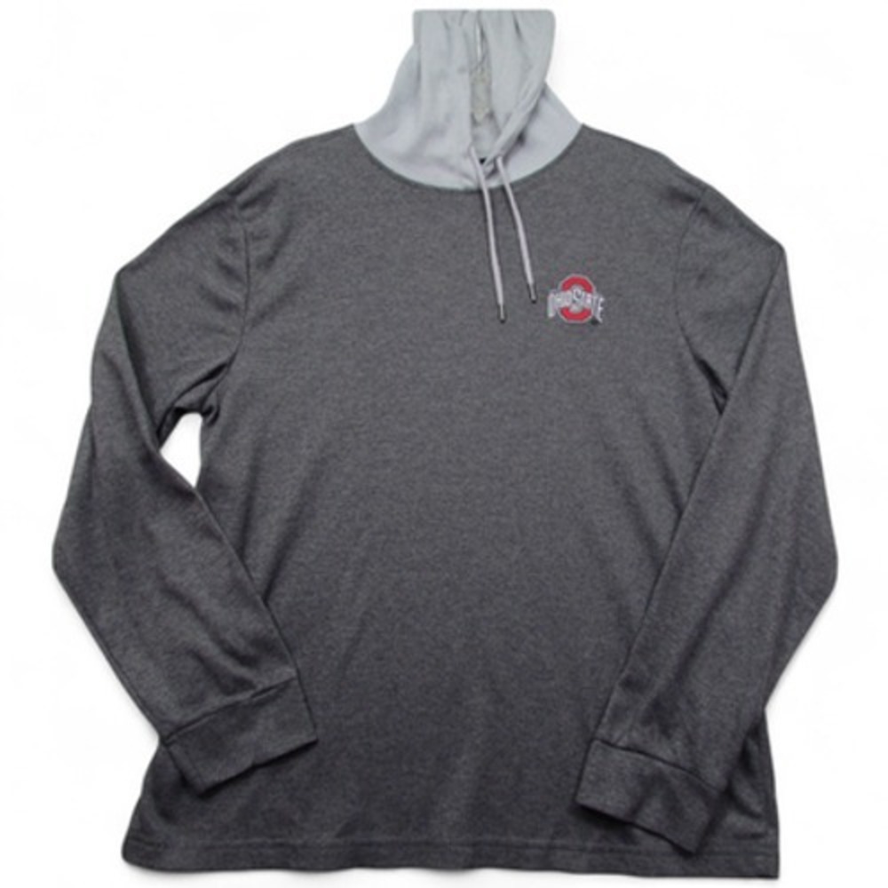 Ohio State Buckeyes Shirt Hoodie Mens Large Gray NCAA Football Pullover Thermal